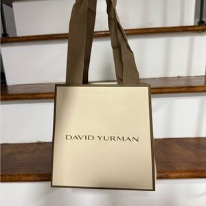 David Yurman Cream and Brown Tote Bag